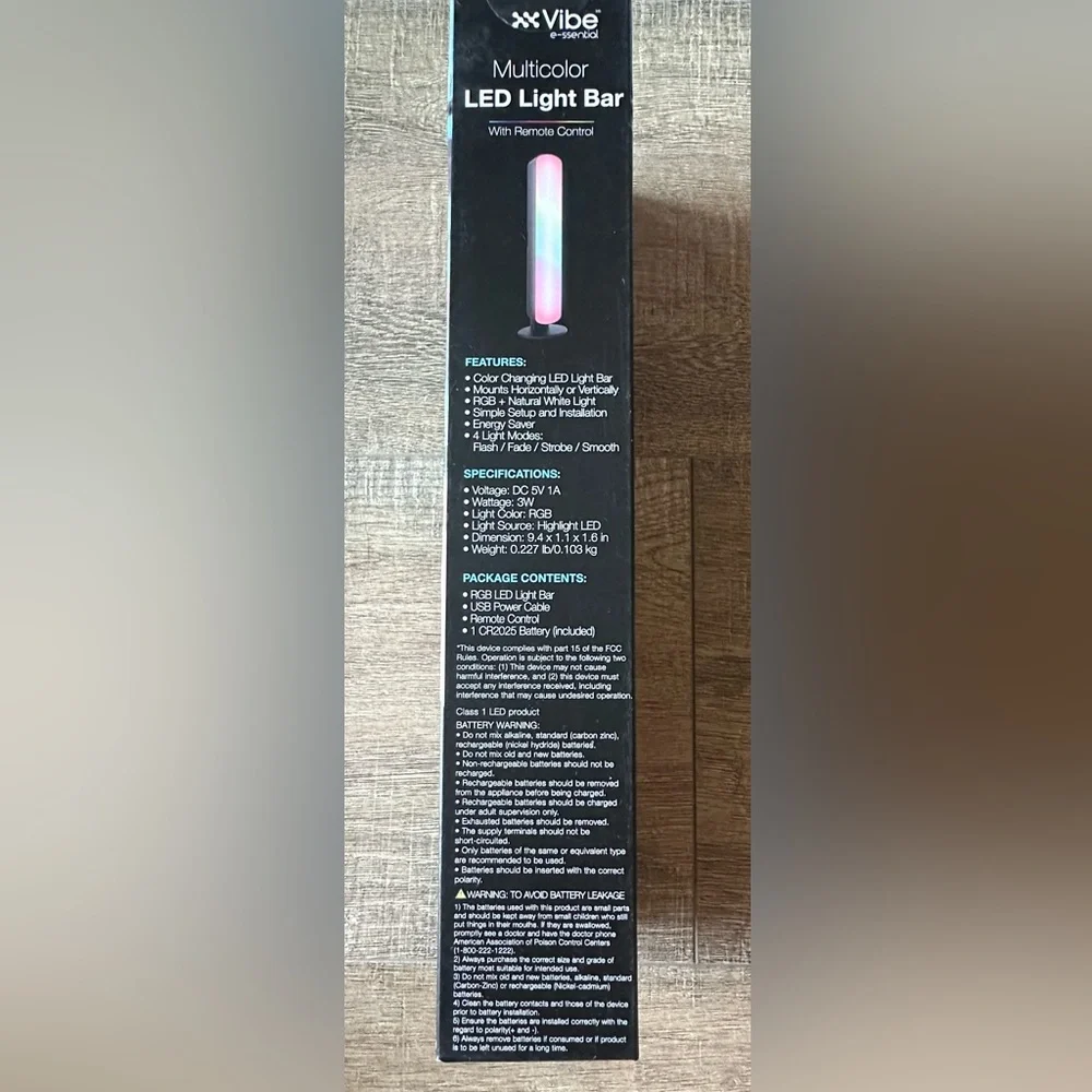 Multicolor-Light Bar-4 Light Modes With Remote Control-USB Powered